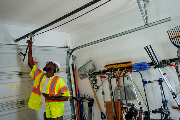 Professional Garage Door Panel Replacement technician working in Rolette County County, ND